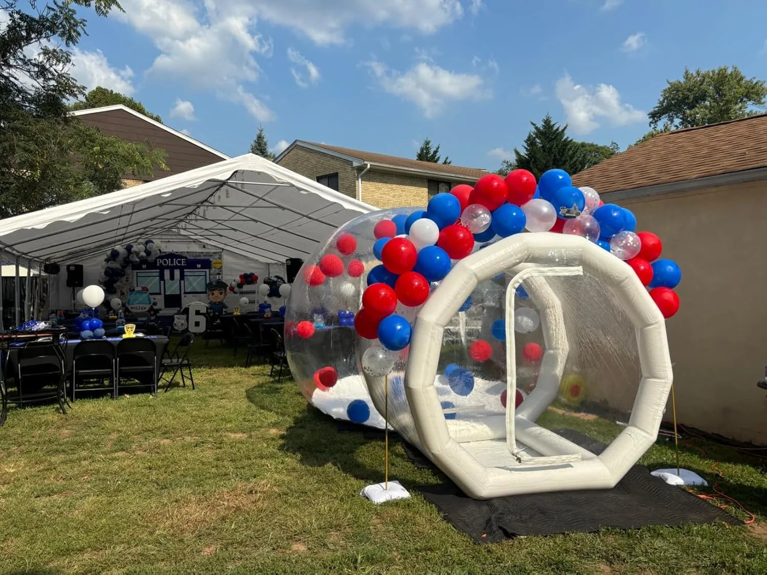 Clear Bubble Balloon House Dome with Tunnel Blower | 10FT
