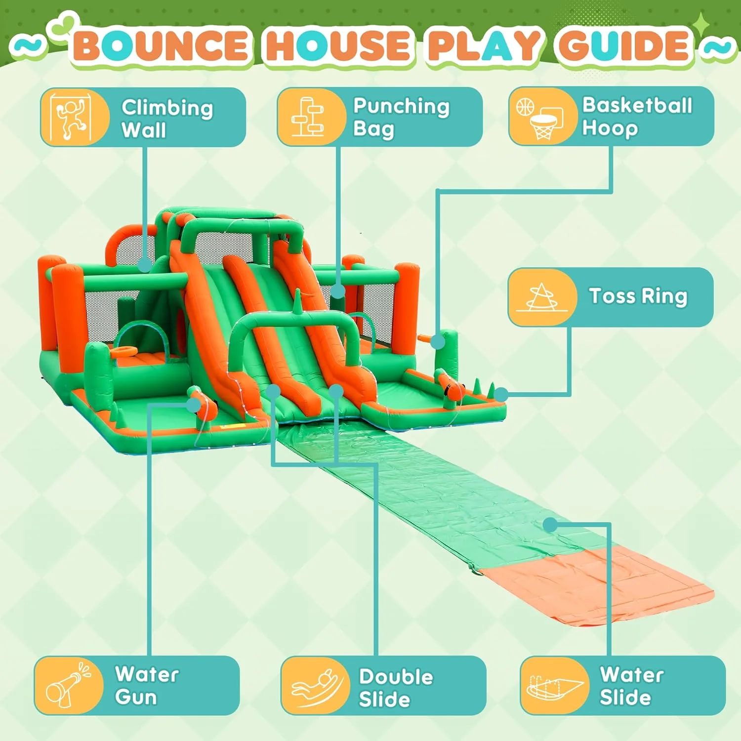 Inflatable Water Park for Kids: Waterslide Bounce House