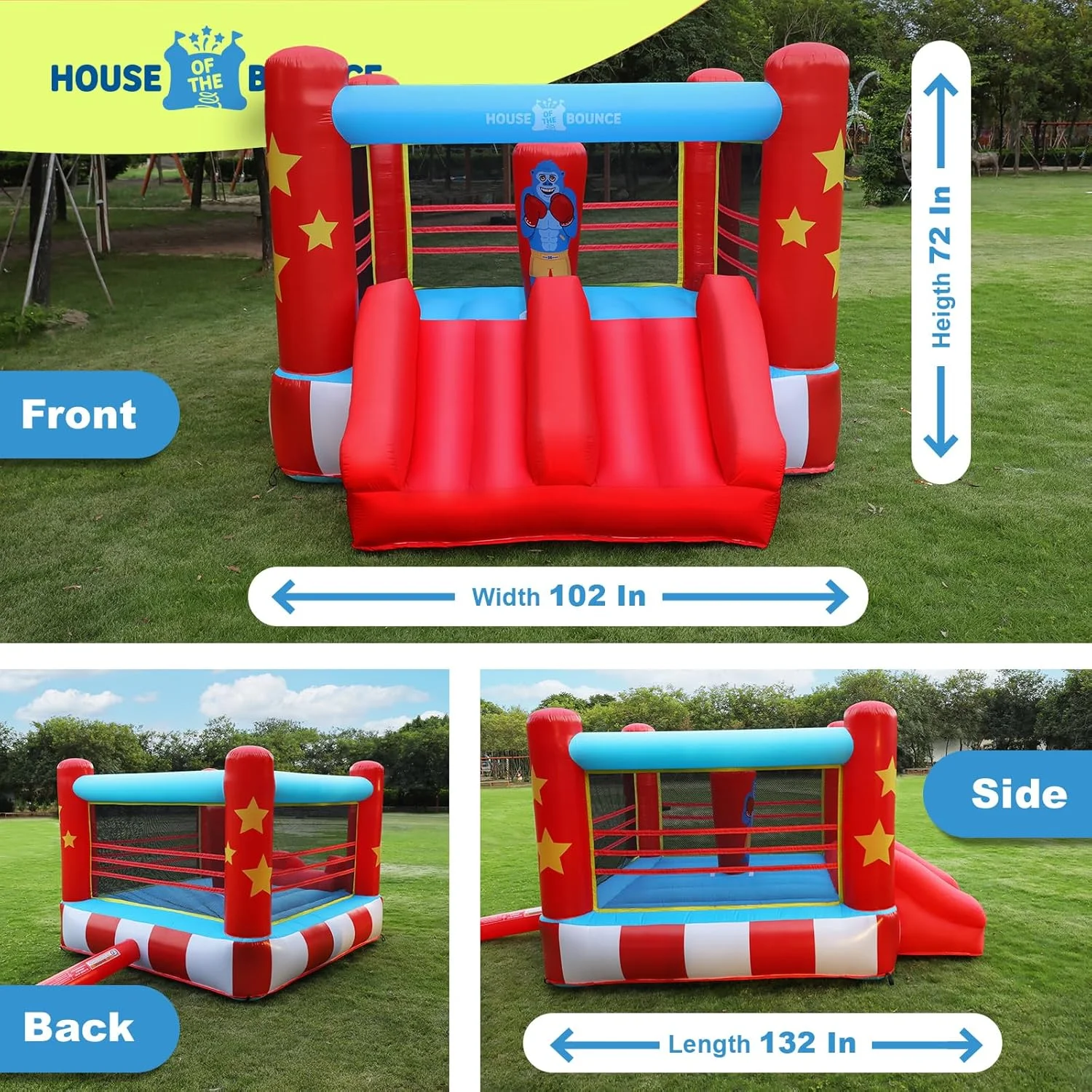 Kids Boxing Ring Bounce House – Inflatable Play Castle