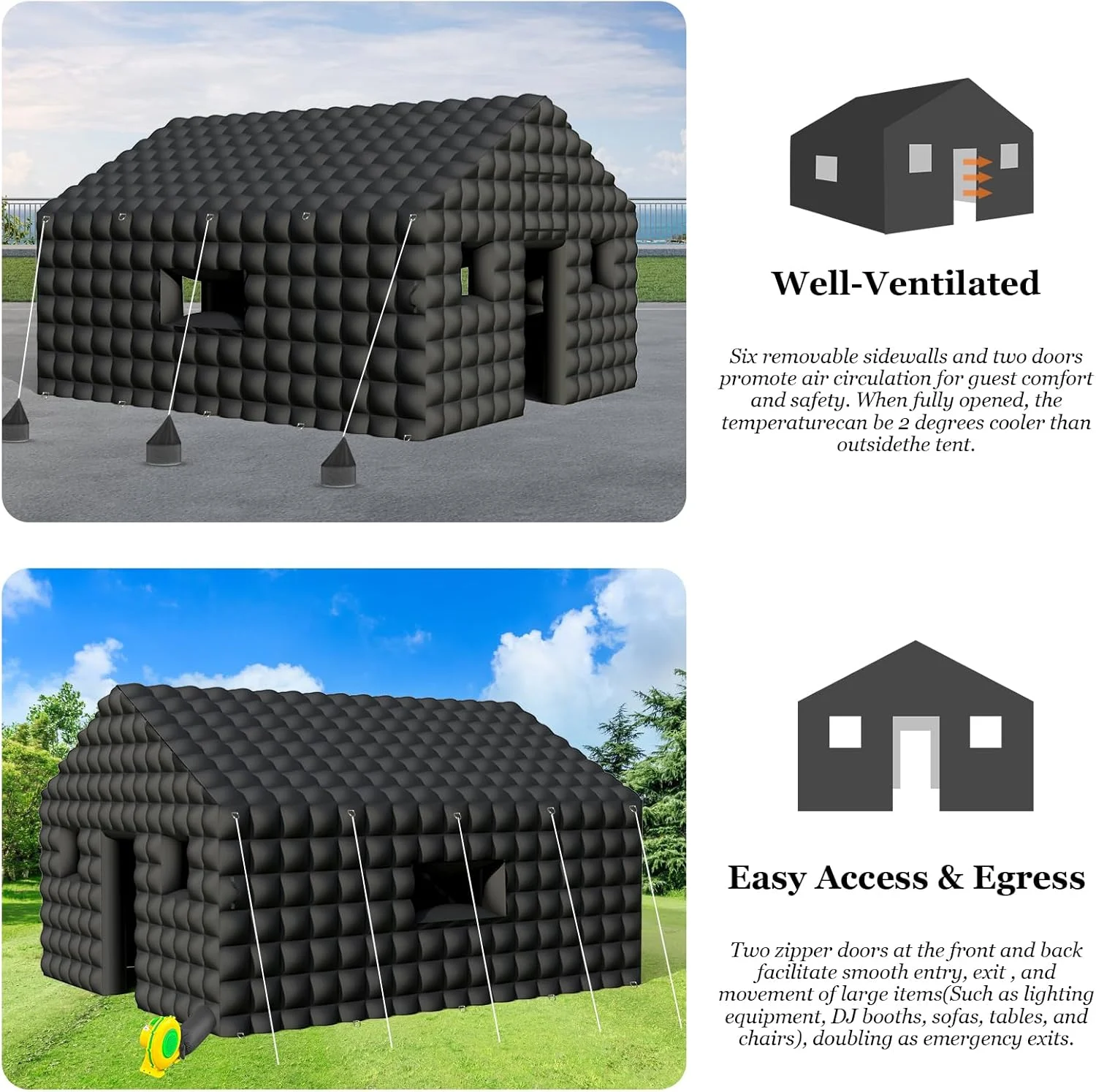 Inflatable Nightclub for Parties And Rentals | 20×16.8×12 FT
