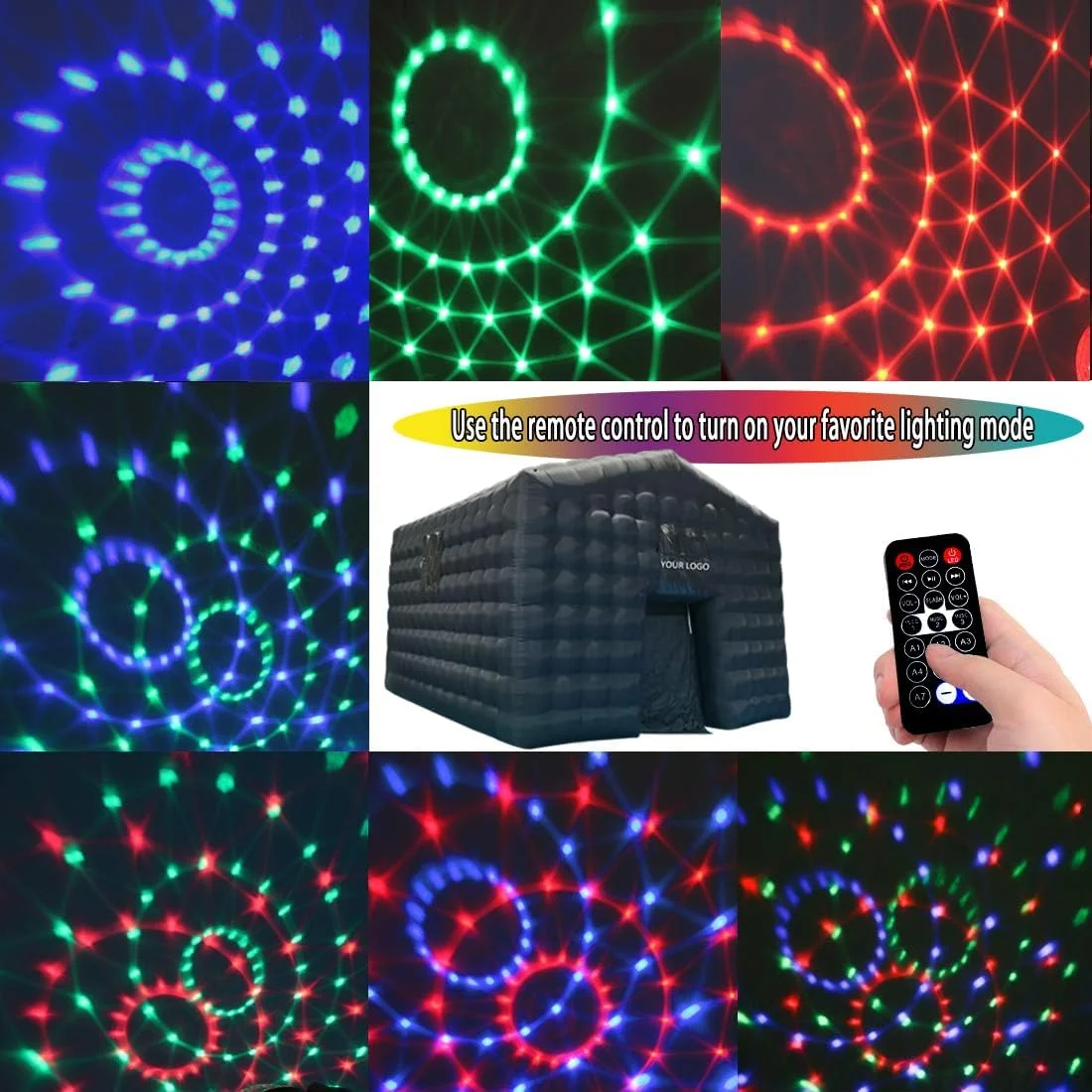 Black Inflatable Nightclub Tent – 950W | 20×16.5x13Ft