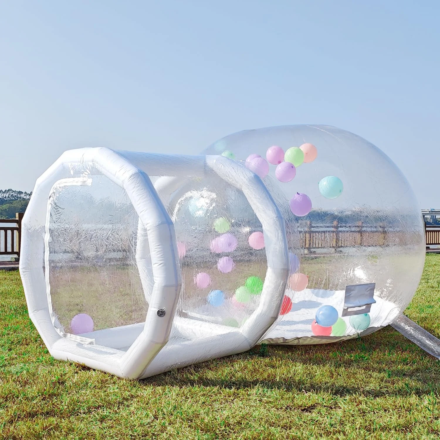 Clear Bubble Balloon House Dome with Tunnel Blower | 10FT