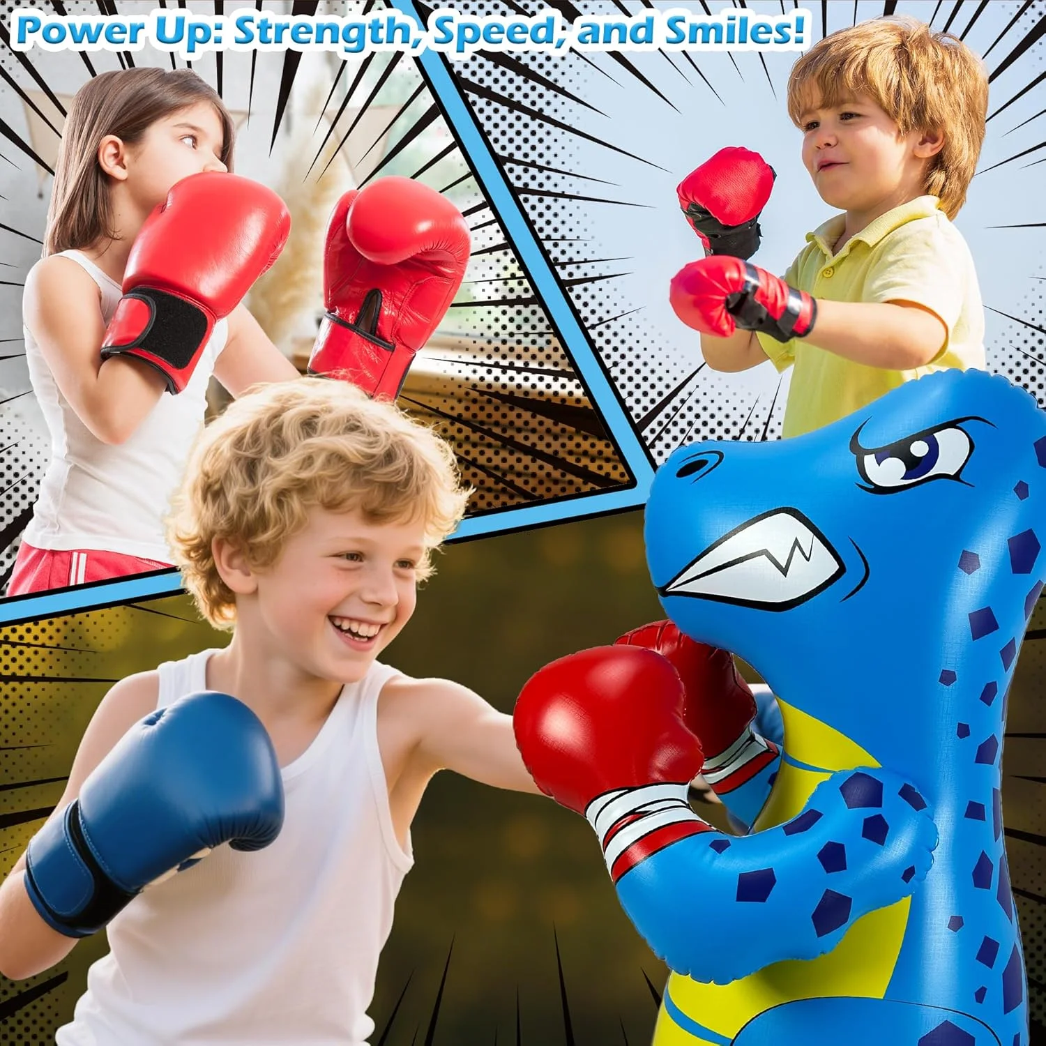 Inflatable Dinosaur Punching Bag – Fun Toy for Ages 3-8