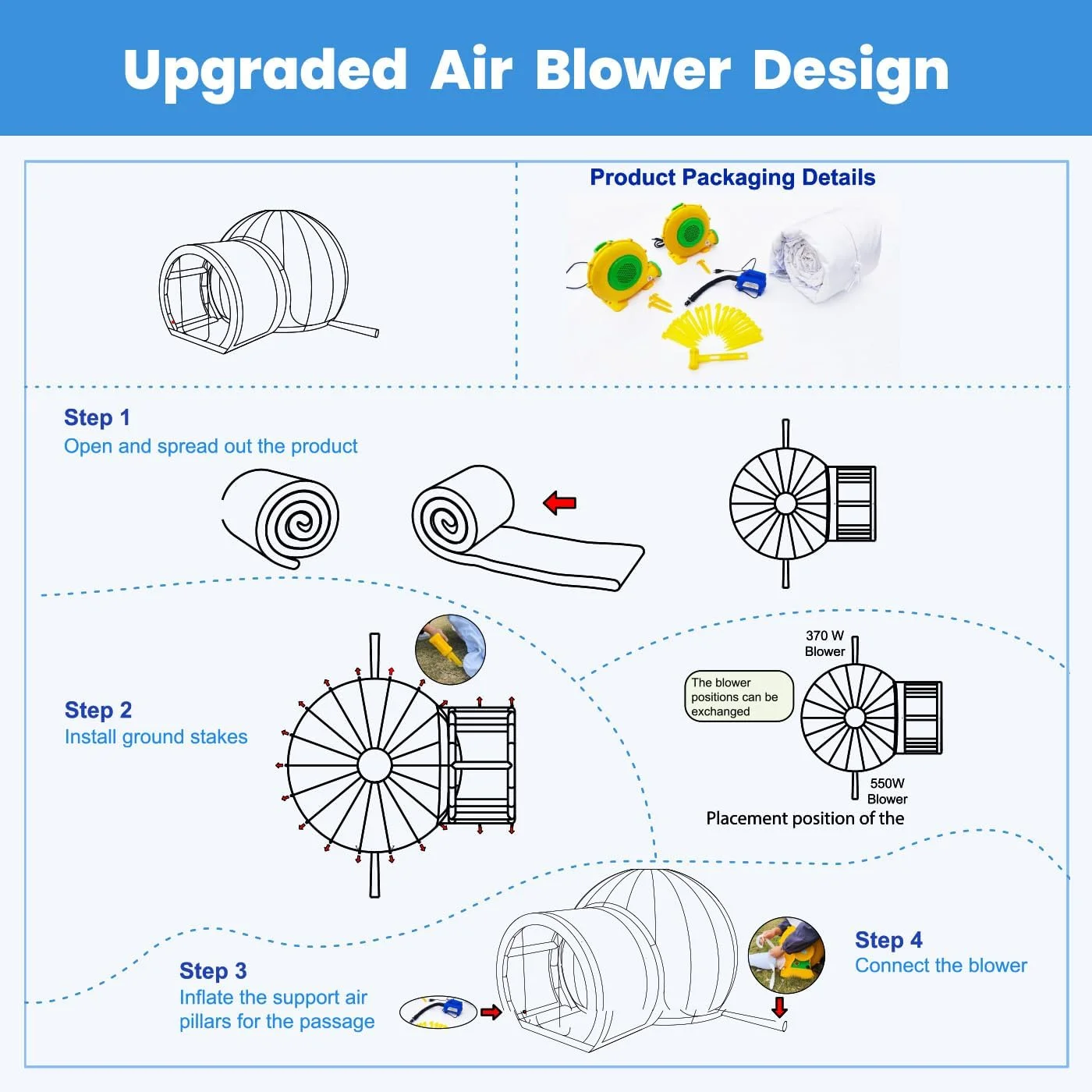Inflatable Bubble House Dome Upgraded Air Duct System | 10FT