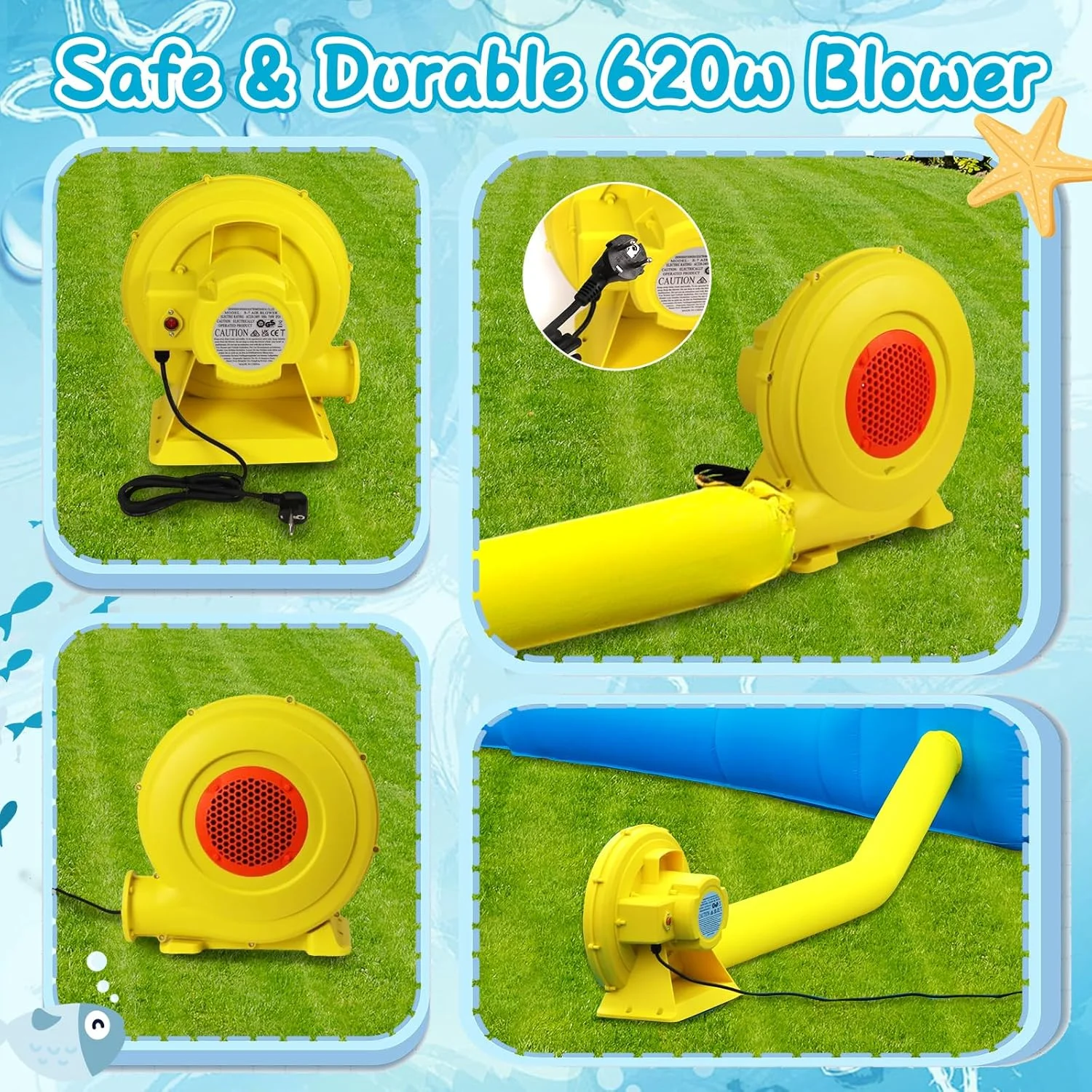 FBSPORT Inflatable Bounce House Water Slide for Kids