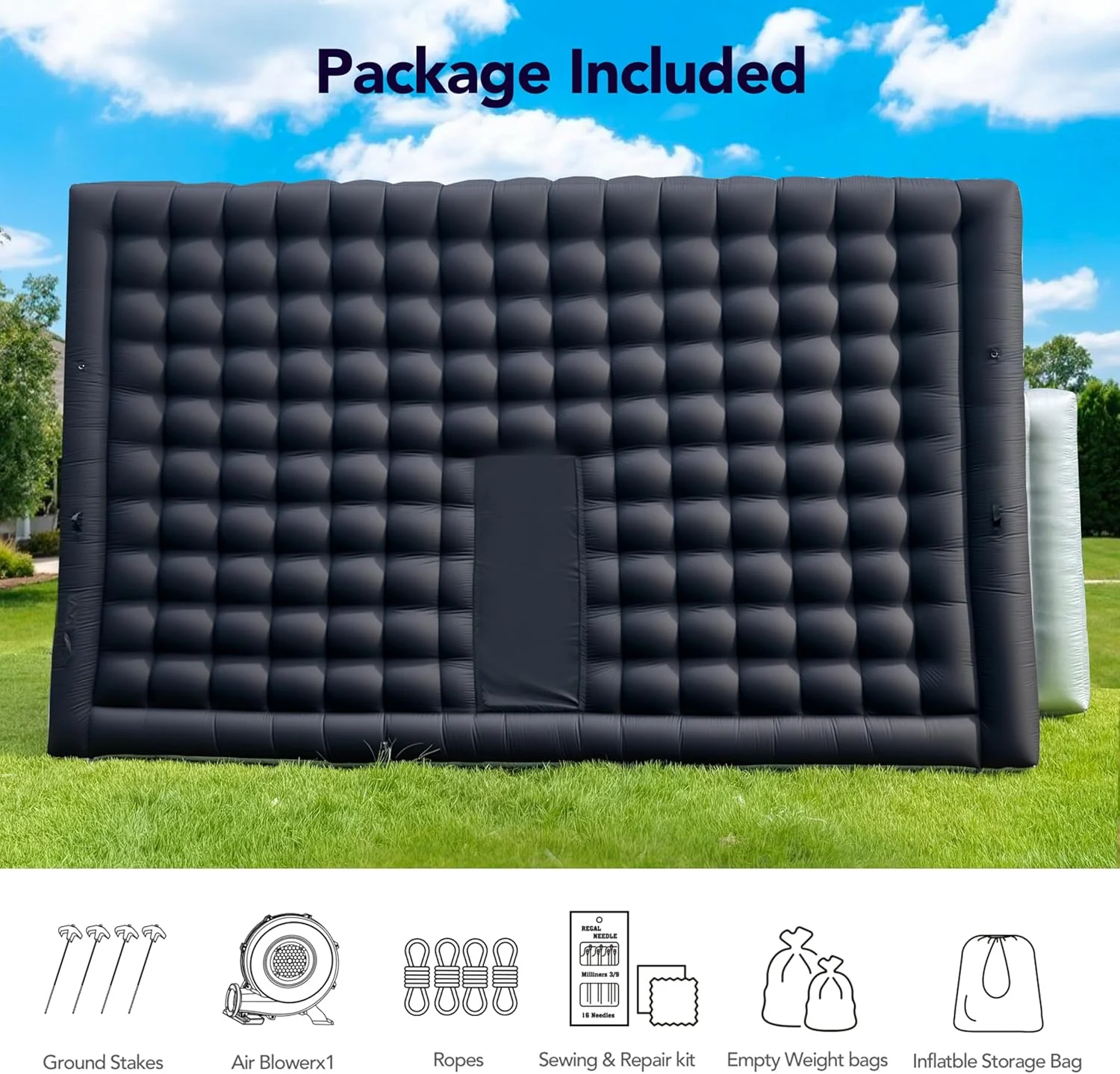 Giant Inflatable Nightclub Tent 20x17x12 – Black