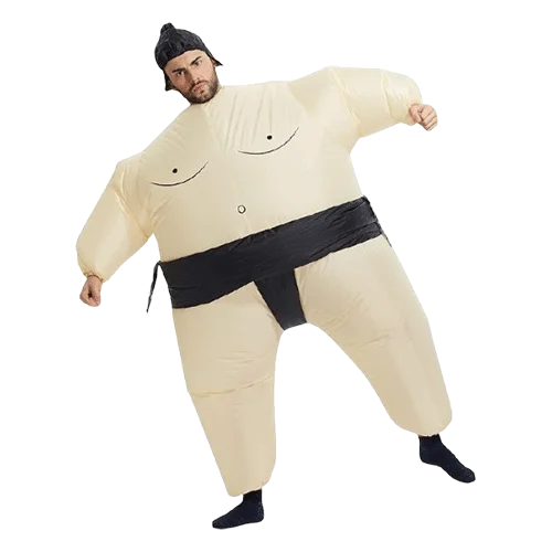 TOLOCO Sumo Wrestler Inflatable Costume – Adult Blow-Up Halloween Outfit