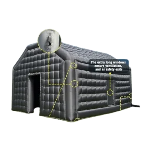 WARSUN 20×16.5×12 FT Black Inflatable Nightclub for Events Product Image