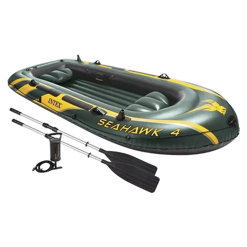 INTEX Seahawk Inflatable Boat with Oars | Pump