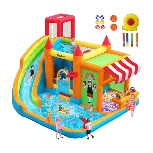 FBSPORT Inflatable Bounce House Water Slide for Kids