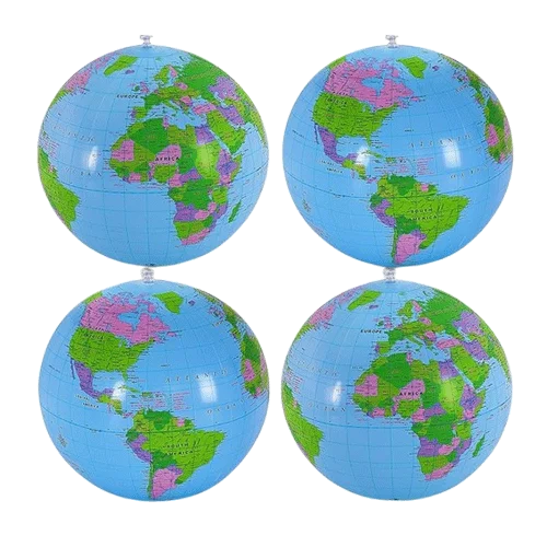 Inflatable Earth Beach Ball for Playing or Teaching |16-Inch
