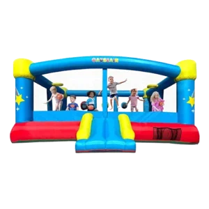 Inflatable Bounce House with Hoops | PVC Floor | 15ft Product Image
