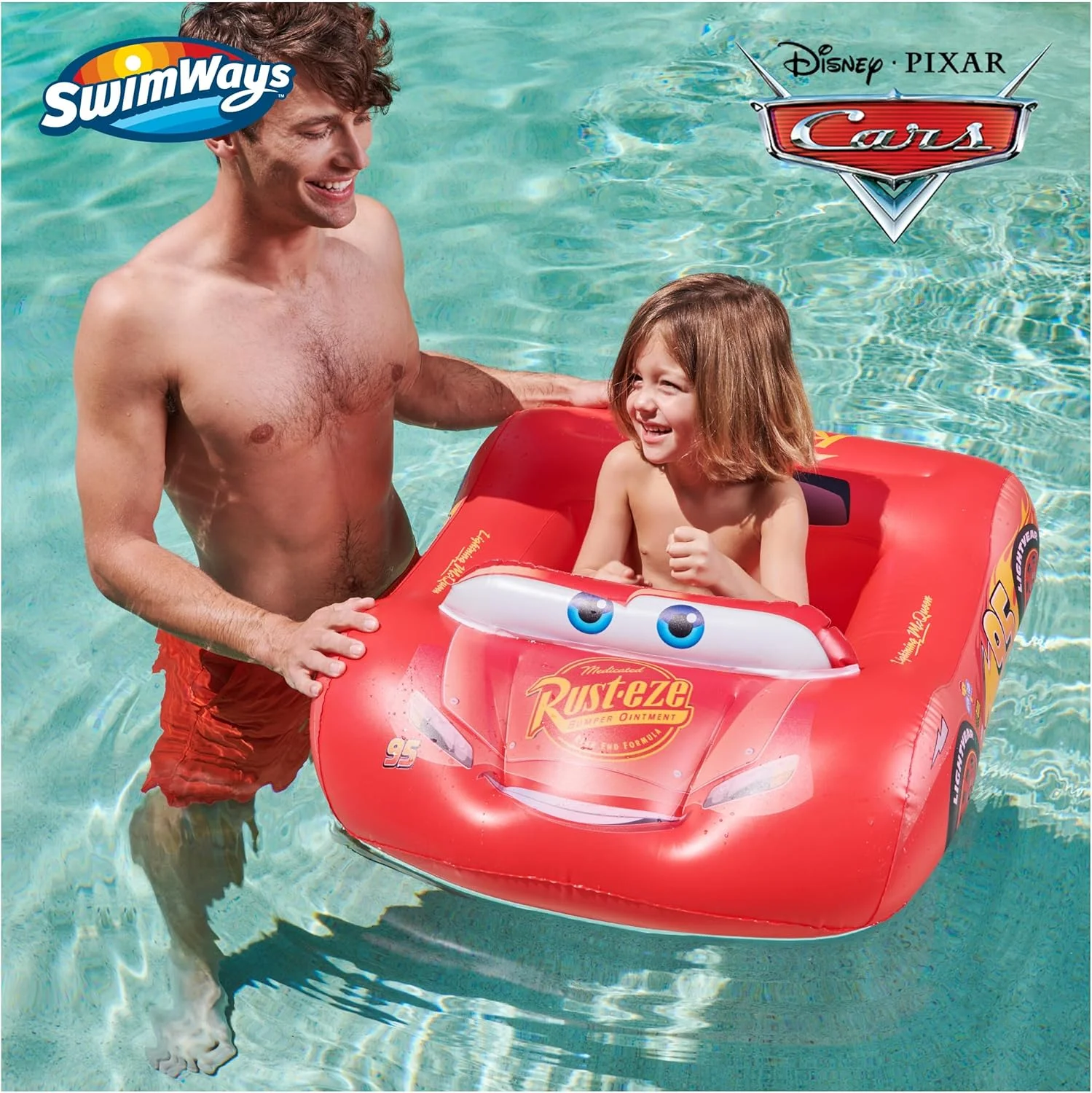 Swimways Disney Pixar Cars Inflatable Water Boat – Pool Toys for Kids