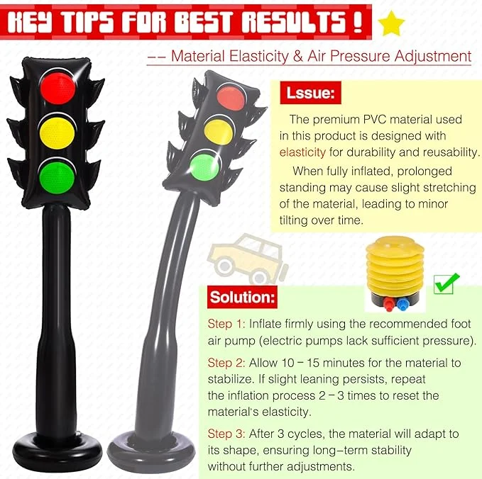 Jumbo Inflatable PVC Traffic Light Balloons for Vehicle Birthday Party / 2 Pack 59