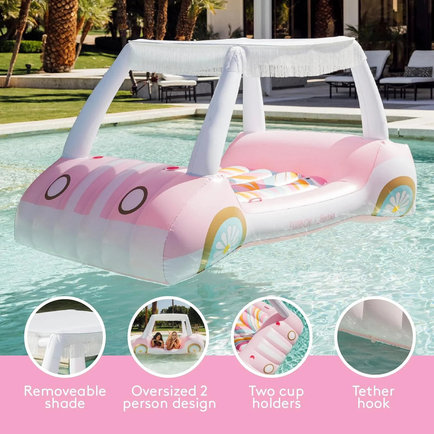 Malibu Barbie FUNBOY Luxury Inflatable Golf Cart Pool Float