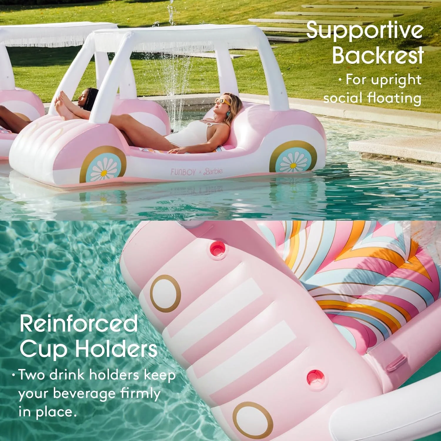 Malibu Barbie FUNBOY Luxury Inflatable Golf Cart Pool Float