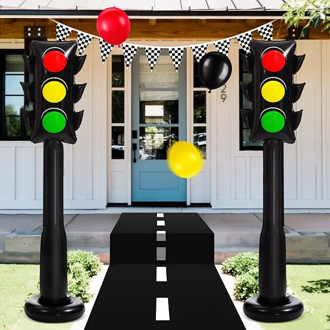 Jumbo Inflatable PVC Traffic Light Balloons for Vehicle Birthday Party / 2 Pack 59