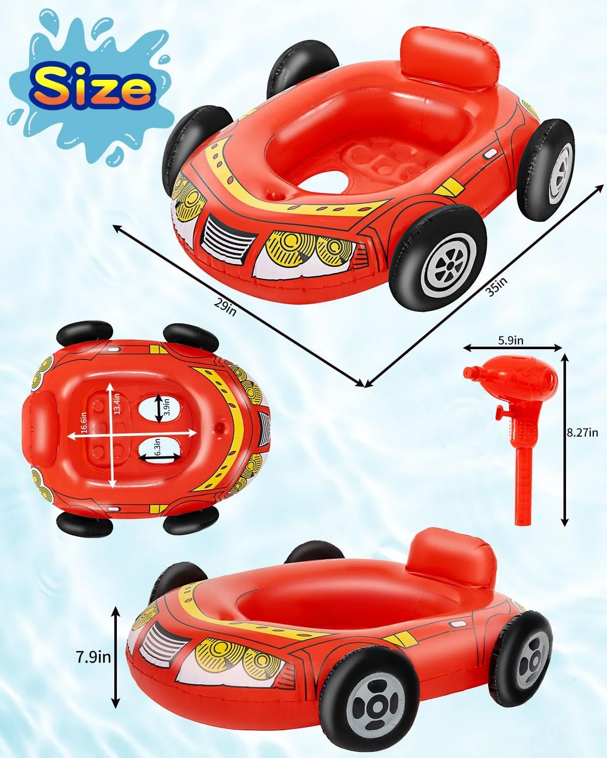 Pool Float for Kids Ages 3–8 with Water Gun | Summer Fun Toy