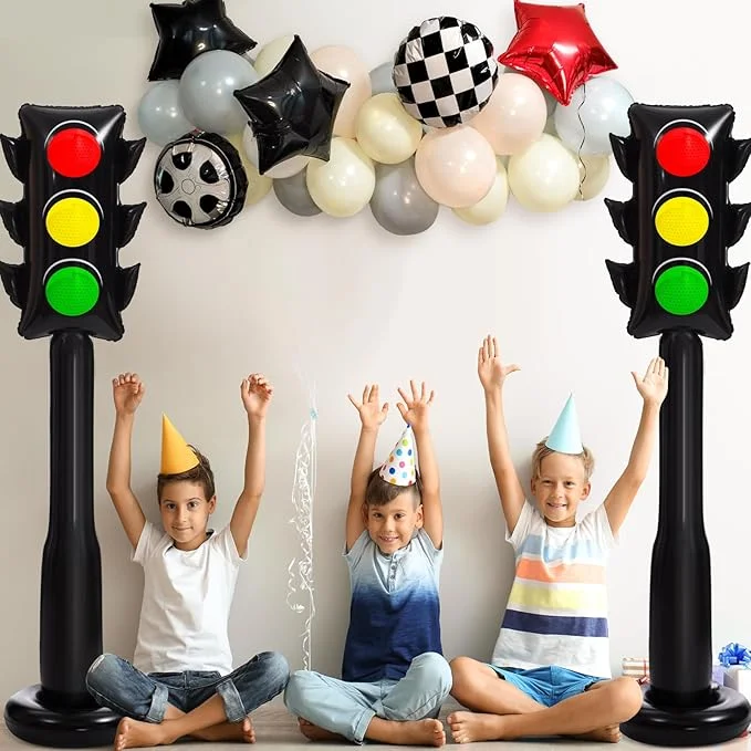 Jumbo Inflatable PVC Traffic Light Balloons for Vehicle Birthday Party / 2 Pack 59