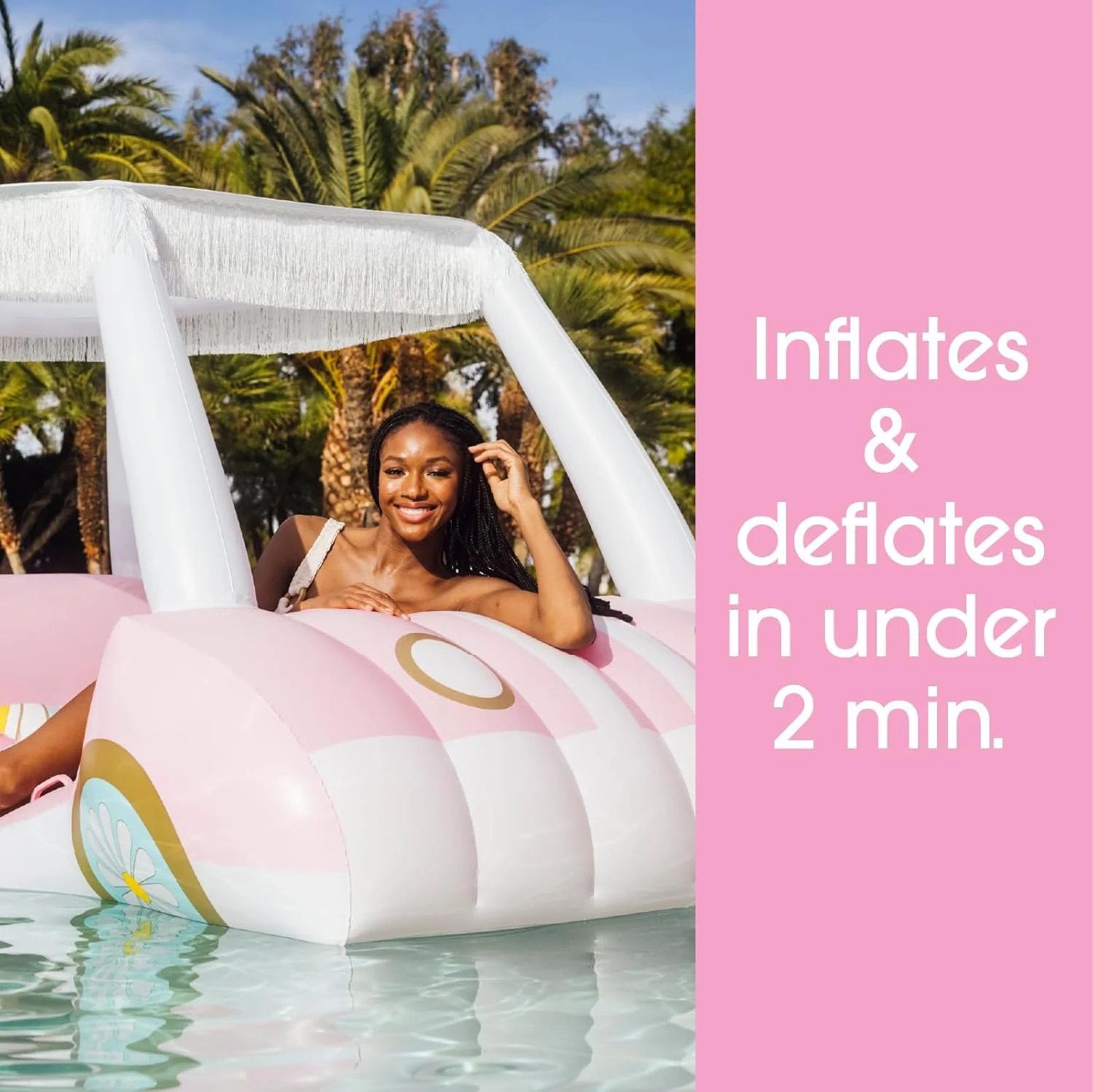 Malibu Barbie FUNBOY Luxury Inflatable Golf Cart Pool Float