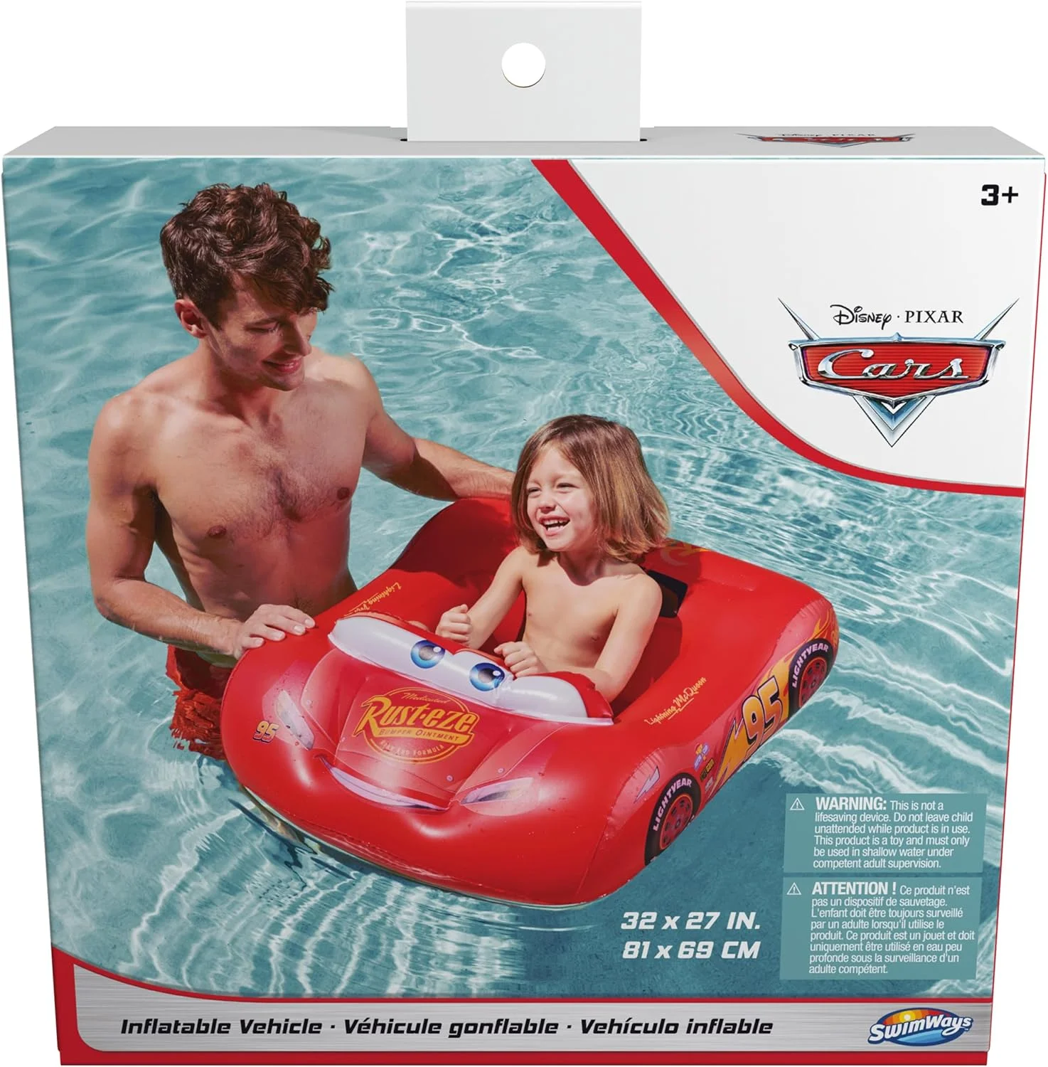 Swimways Disney Pixar Cars Inflatable Water Boat – Pool Toys for Kids