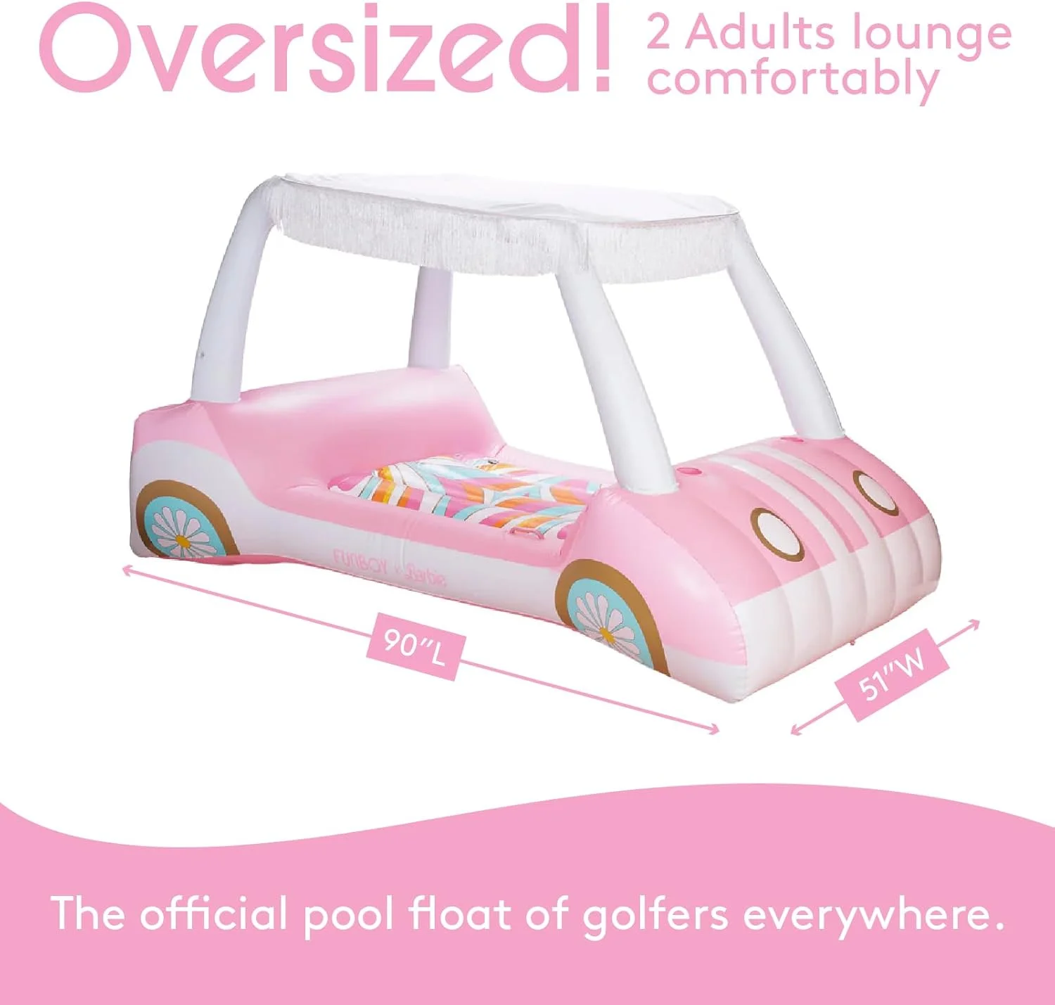 Malibu Barbie FUNBOY Luxury Inflatable Golf Cart Pool Float