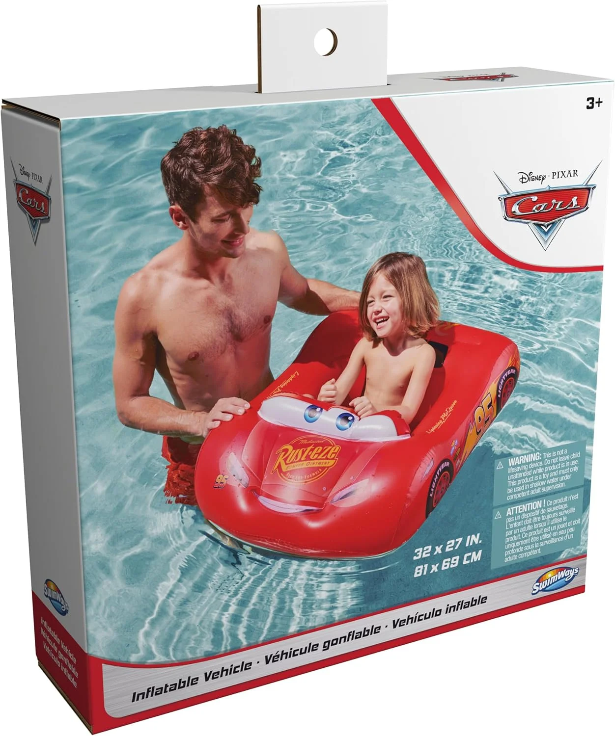 Swimways Disney Pixar Cars Inflatable Water Boat – Pool Toys for Kids