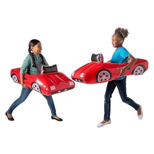 Fun Express Toddler Inflatable Car Costume | Durable Red Race Car